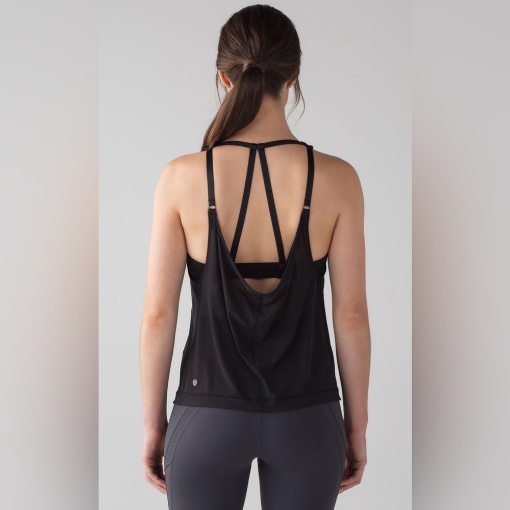 lululemon athletica Black Strappy Back Tank Top
